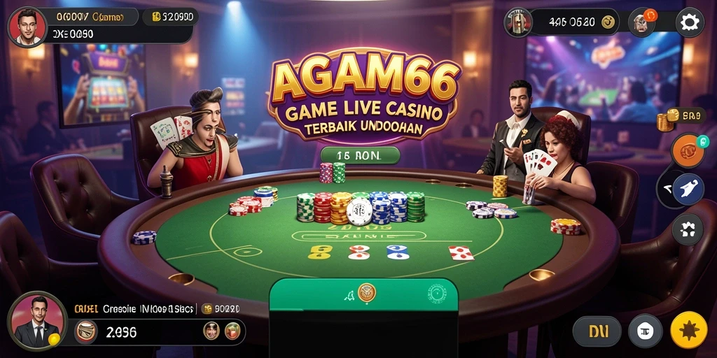 Tampilan gameplay seru AGAM66 dengan dealer langsung dan interaksi nyata.