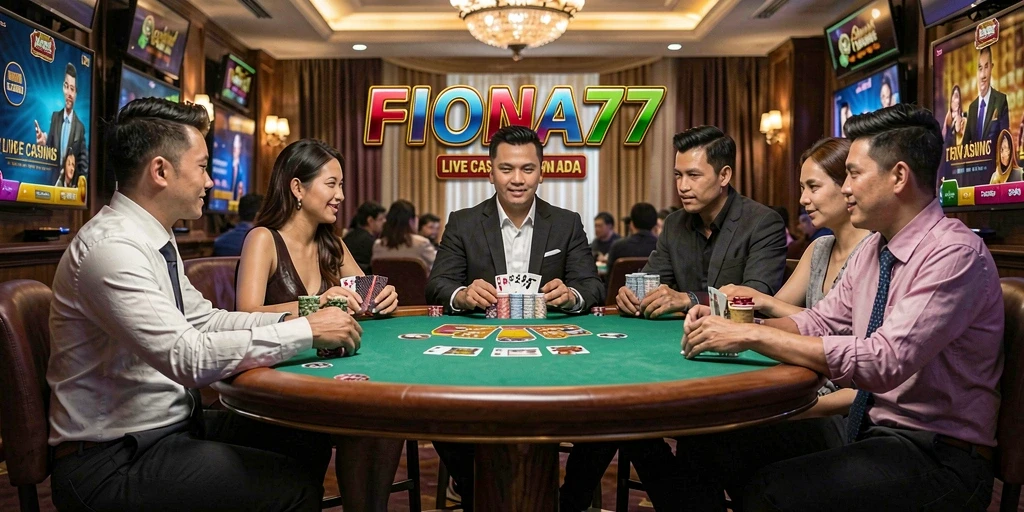 Tampilan gameplay Live Casino yang menawan dalam FIONA77.