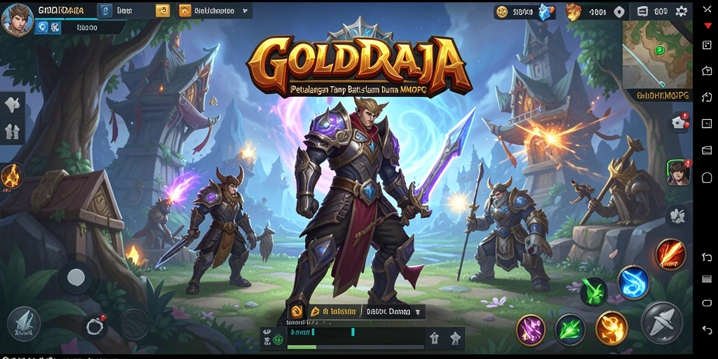 Screenshot dari gameplay <strong>GOLDRAJA</strong> menunjukkan suasana pertempuran yang mendebarkan.