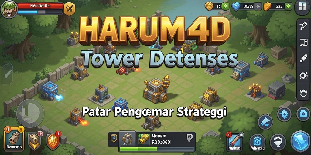 Tampilan permainan Tower Defense yang mendebarkan dan menakjubkan.
