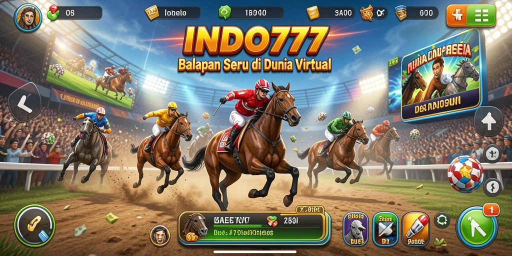 Tampilan memukau dari gameplay balapan yang seru di INDO777.