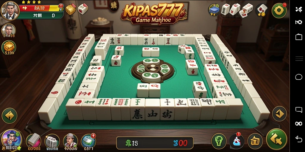 Screenshot KIPAS777 menampilkan pengalaman bermain Mahjong yang seru dan menantang.