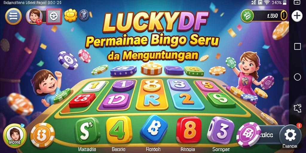 Screenshot gameplay LUCKYDF dengan momen seru bermain Bingo.