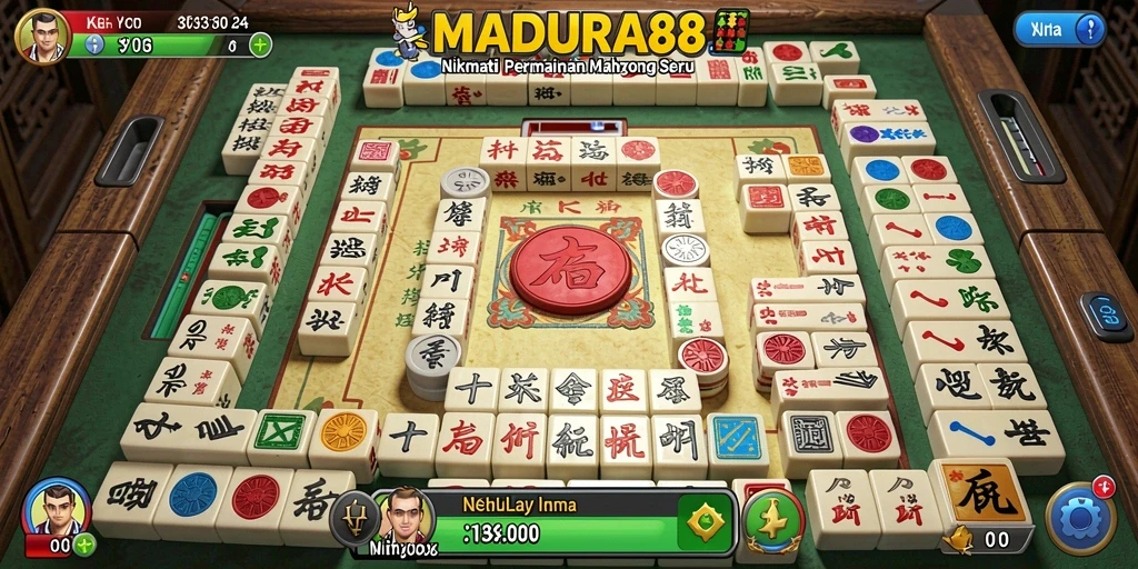 Tampilan screenshot utama MADURA88 menampilkan gameplay Mahjong yang seru dan interaktif.