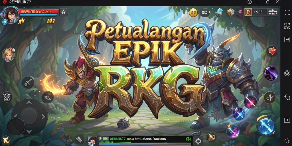 Tampilan gameplay seru dalam REPUBLIK77 yang menunjukkan aksi pertempuran.