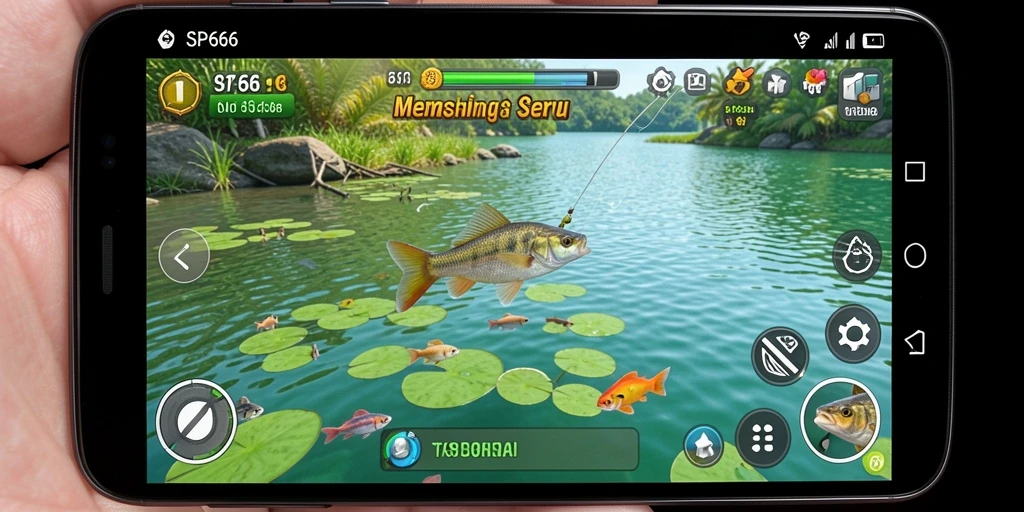 Tangkapan ikan yang besar dan grafis memukau dalam gameplay SP666.
